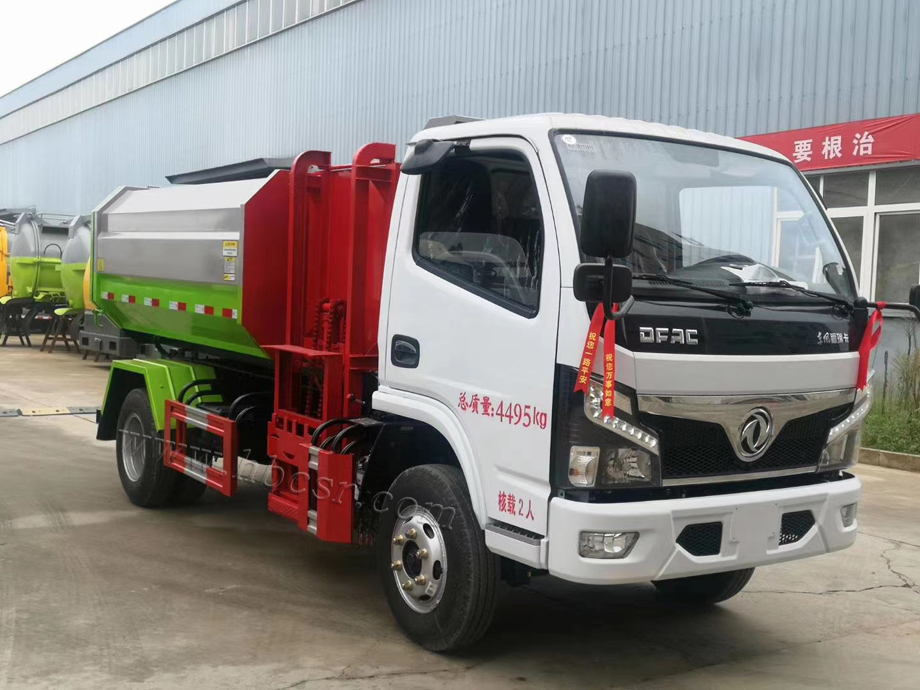 东风5方挂桶垃圾车